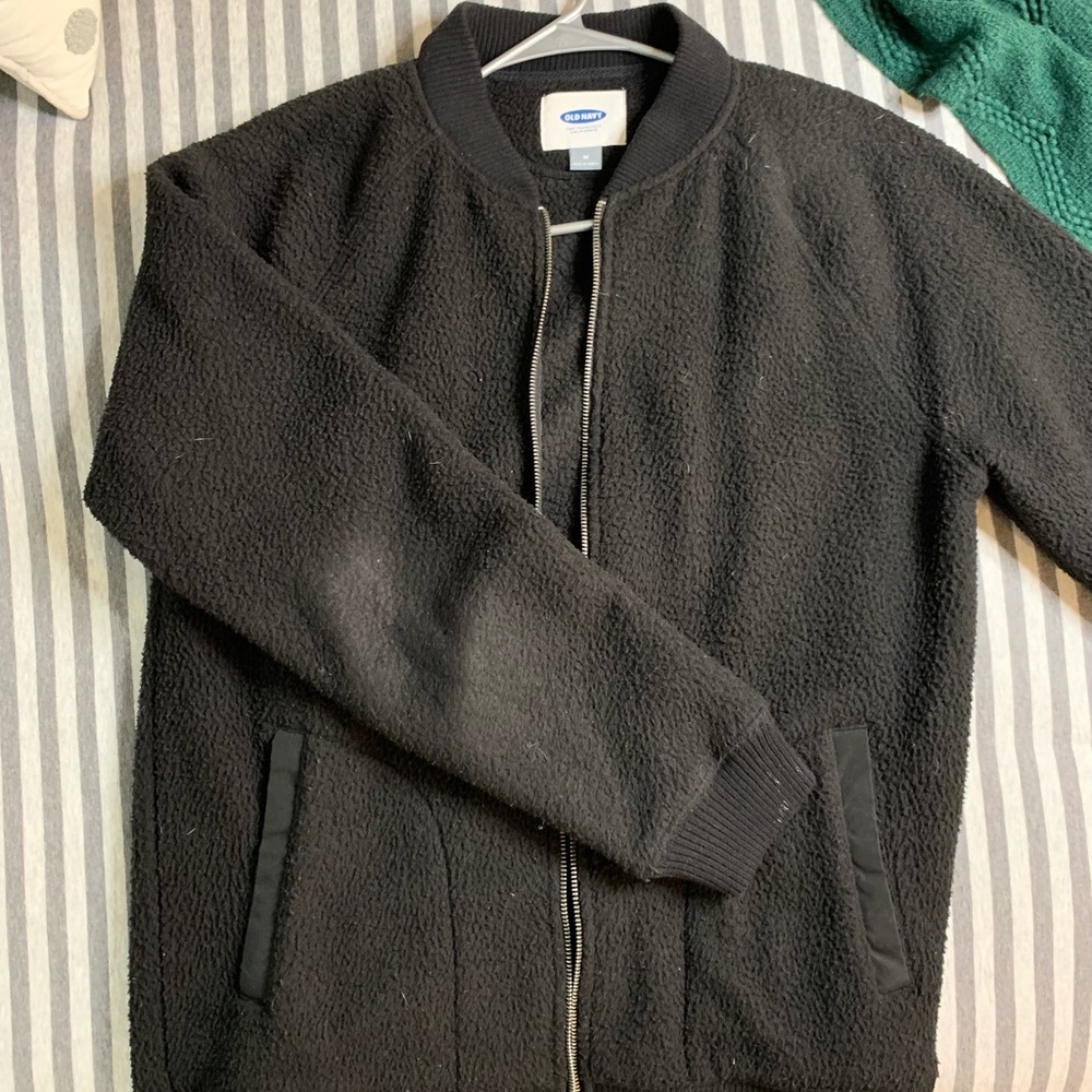 Fuzzy Zip Up Jacket from Old Navy